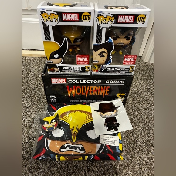 Funko Marvel Collector Corps 5 Piece Wolverine 50th Anniversary Box Medium Shirt - Picture 1 of 9